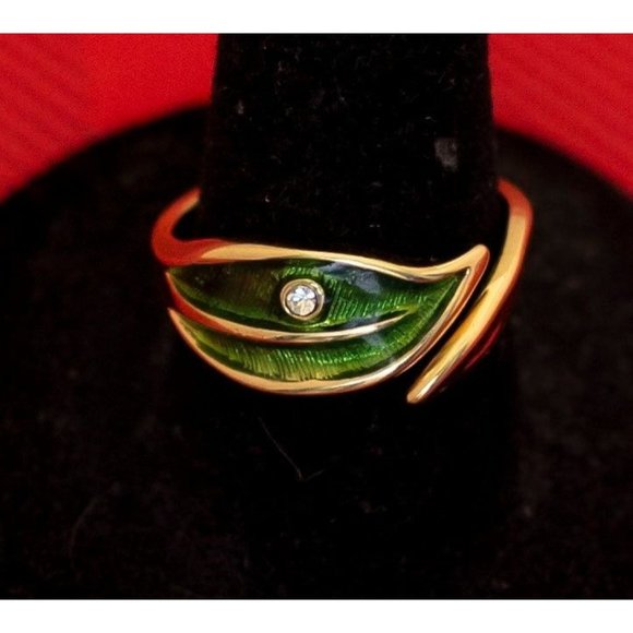 Vintage Majestic Leaf Ring Size 7 1/2 by Avon - O25 - Picture 1 of 4